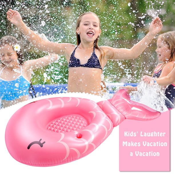Inflatable Mermaid Pool Float, Fun Water Toy for Kids Adults Women, 86.6''×45.3''×17.7'' Giant Water Float for Summer Parties in Pools & Beach
