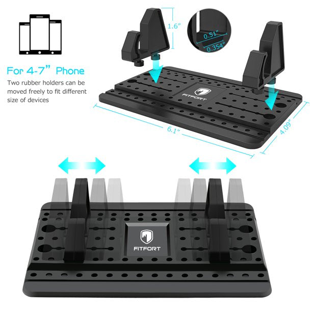 Cell Phone Holder for Car, Dashboard Car Pad Mat Vehicle GPS Mount Universal Fit All Smartphones, Compatible iPhone Xs/XS Max XR X 6S 7/8 Plus, Galaxy Note 9/8 S8/S9/S10 Plus J7 J3, Pixel 3 XL