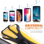 Bike & Motorcycle Phone Mount, Detachable 360° Rotation Bike Phone Holder for Handlebars, Universal Silicone Phone Holder for Bike Compatible with iPhone 11/X/8/7/6 Series and Android Phones