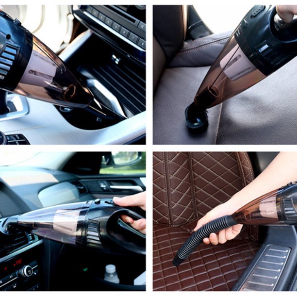Portable Car Vacuum Cleaner: High Power Cordless Handheld Vacuum - 12V - Best Car & Auto Accessories Kit for Detailing and Cleaning Car Interior Home Car Dual Purpose (Black)