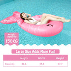 Inflatable Mermaid Pool Float, Fun Water Toy for Kids Adults Women, 86.6''×45.3''×17.7'' Giant Water Float for Summer Parties in Pools & Beach