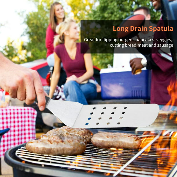 Swtroom 6 Pcs Griddle Accessories Kit, Flat Top Grill Accessories Kit Barbecue Tools Set with Spatula Scraper Tongs Cooking Utensils for Outdoor Camping